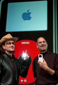 Steve Jobs y Bono de U2 